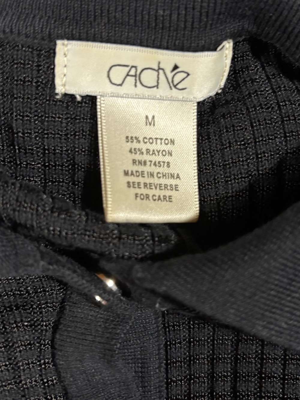 Caché Vintage Y2K Waffle Knit Polo Collar‎ Short Sleeve Sweater - Picture 7 of 9